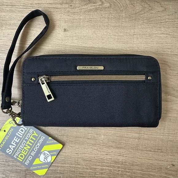 Travelon Handbags - Sold Travelon Anti-theft Wallet RFID Blocking Wristlet Clutch Wrist Strap NWT